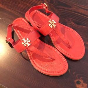 Tory Burch coral sandals size 8